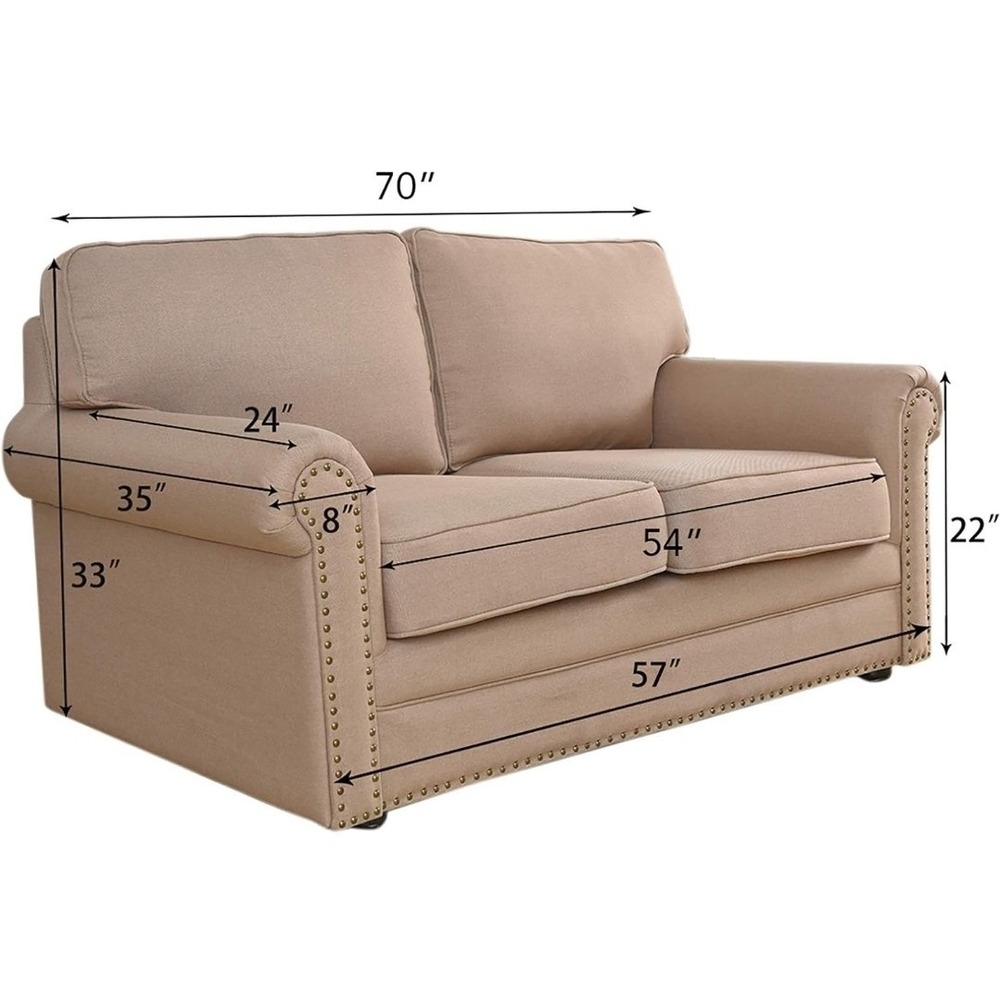 Easy-Going Stretch Slipcover Oversized Sofa Beige Polyester Machine Washable - Picture 3 of 7